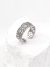 Vintage S925 Sterling Silver Zircon Ring with 18K Gold Plated Option