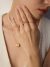 Vintage S925 Sterling Silver Zircon Ring with 18K Gold Plated Option