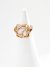 Elegant S925 Sterling Silver Natural Pearl Zircon Adjustable Ring in Antique Gold and Platinum