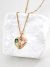 Vintage Heart Zircon Sterling Silver Pendant Necklace in Antique Gold