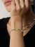 Natural Pearl Lapis Lazuli Turquoise Sterling Silver Bracelet in Antique Gold
