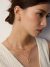 Vintage Sterling Silver Earrings in Antique Gold and Platinum