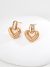 S925 Silver Heart-Shaped Zircon Earrings – Vintage Gold and Platinum, 1.8cm