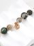 S925 Silver Vintage Bracelet with Green and Color Phantom Quartz and Pearls