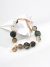 S925 Silver Vintage Bracelet with Green and Color Phantom Quartz and Pearls