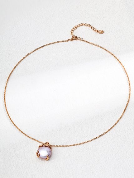 Nurturing Harbour Pearl Pendant Necklace in Sterling Silver with Natural Pearl