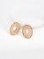 Lattice Pearl Oval Studs in Sterling Silver