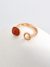 Minimalist Red Stone Open Ring - Image 3