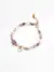 Glimara bracelet with natural pearls, amethyst, and aquamarine stones