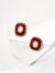 Red Enamel Mother of Pearl Earrings S925 18K Gold - Image 3