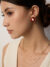 Red Enamel Mother of Pearl Earrings S925 18K Gold - Image 4