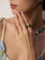 Vintage Black Enamel 18K Gold Adjustable Ring - Image 2