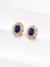 Nebula Lapis CZ Studs sterling silver nebula lapis lazuli stud earrings with zircon
