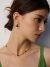 Vintage Heart Earrings with Black Agate and Natural Pearl - Image 2