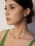 Vintage Heart Earrings with Black Agate and Natural Pearl - Image 3
