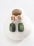 Minimalist Abstract Green Resin Drop Earrings - Image 3