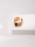 Textured Wide Band Tiger’s Eye Ring – 18K Gold Plated S925 Silver - Image 3
