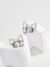 Bow Sterling Silver Studs Vintage Ribbon Earrings - Image 4
