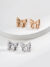 Bow Sterling Silver Studs vintage ribbon bow earrings with sculptural detail