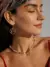 S925 18K Gold Vintage Abacus Stone Hoop Earrings with Gem Accents - Image 3