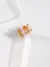 Irregular Baguette Zircon Adjustable 18K Gold Plated Silver Ring - Image 3