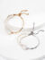 Minimalist natural pearl bracelet made with S925 silver and 18K gold plating. Elegant 4mm pearls with adjustable fit for timeless style.