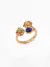 Vintage Daisy Lapis Ring in S925 silver with lapis lazuli and cubic zirconia