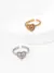 Rustic Romance Heart Band ring in S925 silver with vintage textured heart design