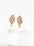 Honey Crystal Natural Pearl Drops earrings in S925 silver with cubic zirconia and baroque pearls