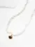 Caramel Macchiato Natural Pearl Pendant necklace with tiger eye and S925 silver