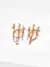 Withered Branch Chain Earrings in S925 silver with zircon and vintage gold finish