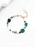 Forest Muse Malachite Bracelet with malachite, pearls, agate, and S925 sterling silver