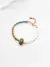 Jade Court Natural Pearl Bracelet with flower jade, pearls, and S925 sterling silver
