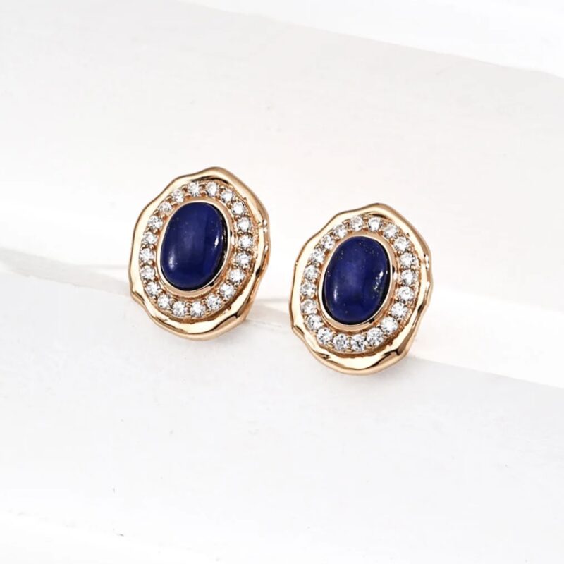 September birthstone jewelry, sapphire earring in silver representing loyalty and truth