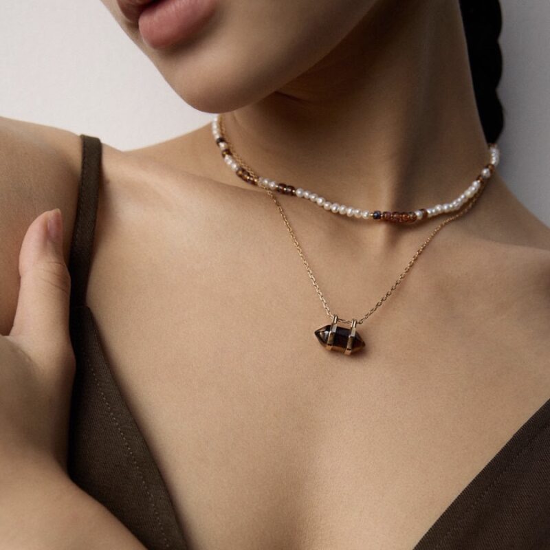 Placed close to the heart, necklaces symbolize personal protection.